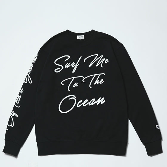 Surf me to the ocean-SWEAT_BLACK