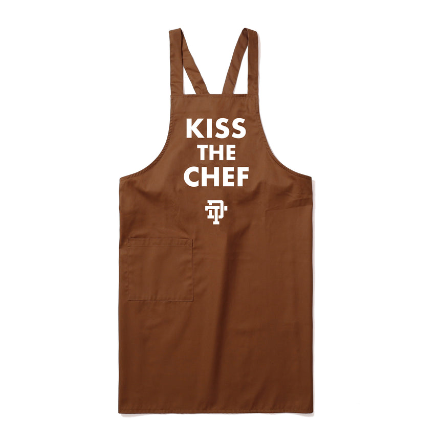 KISS THE CHEF エプロン_Brown