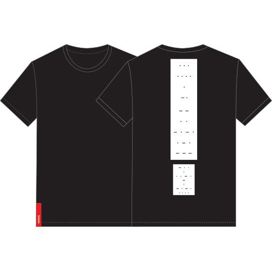 Morse code-Tee_BLK